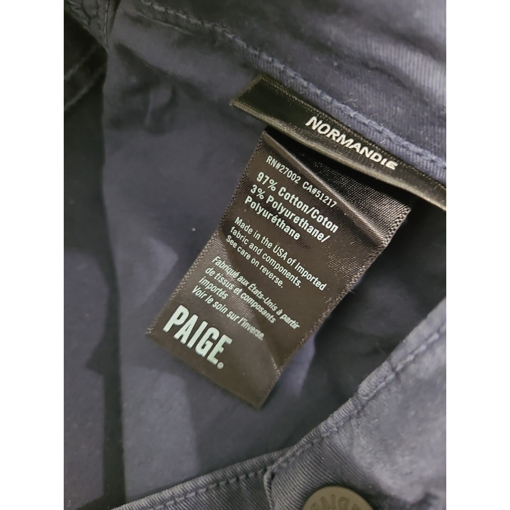Paige Normandie Blue Cadet Men's SZ 33 straight leg jean w/stretch casual prep - Picture 7 of 12